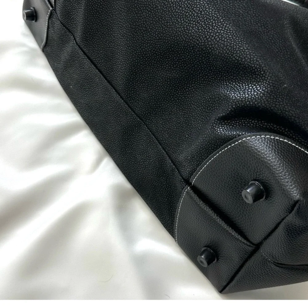 BENOSS MILAN CHIC BLACK TRAVEL TOTE WEEKENDER. - Picture 3 of 5
